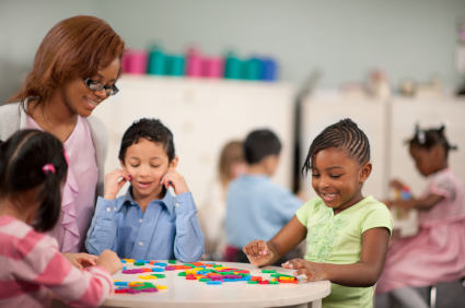 Preschoolers playing