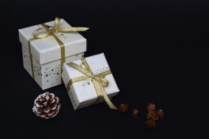 wrapped gift boxes 